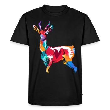 Polygone de gazelle - T-shirt Premium bio Homme - noir - Devant - Nico (187cm)