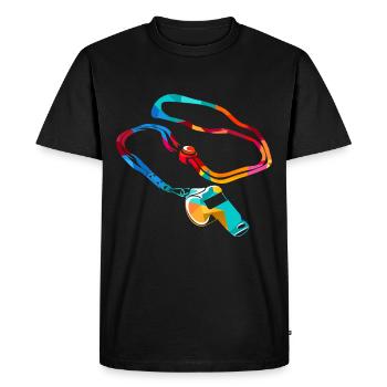 Sportlehrer Polygon - Männer Premium Bio T-Shirt - Schwarz - Vorne - Nico (187cm)