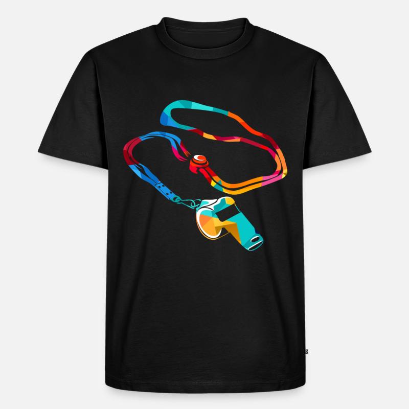 Sportlehrer Polygon - Männer Premium Bio T-Shirt - Schwarz