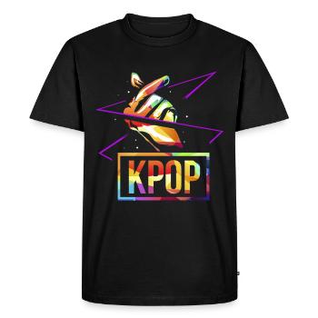 K-pop polygon - Men's Premium Organic T-Shirt - black - Front - Nico (187cm)