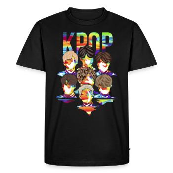 K-pop boyband gift - Men's Premium Organic T-Shirt - black - Front - Nico (187cm)