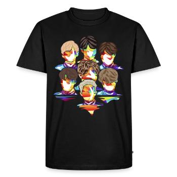 K-pop boy band - Men's Premium Organic T-Shirt - black - Front - Nico (187cm)
