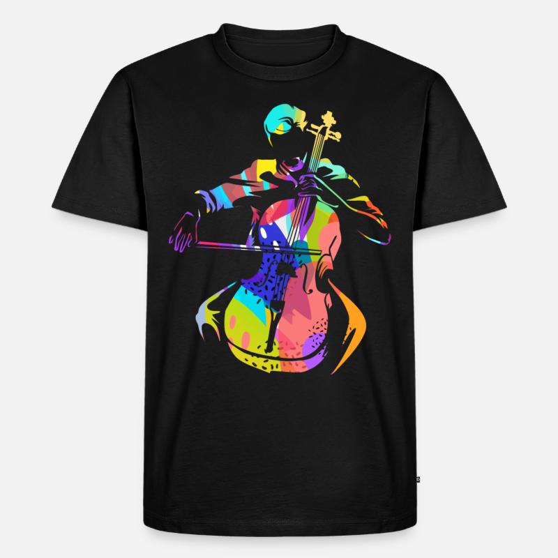 Cello Geschenk - Männer Premium Bio T-Shirt - Schwarz