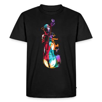 Cadeau de contrebasse - T-shirt Premium bio Homme - noir - Devant - Nico (187cm)
