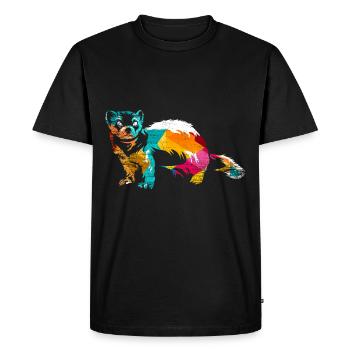 Furets - T-shirt Premium bio Homme - noir - Devant - Nico (187cm)