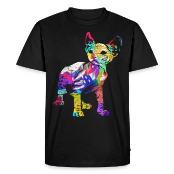 Cadeau Sphynx - T-shirt Premium bio Homme - noir - Devant - Nico (187cm)