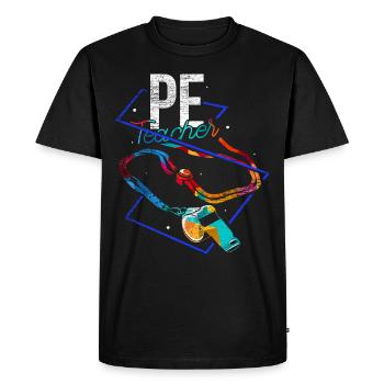 Polygone de professeur d'éducation physique - T-shirt Premium bio Homme - noir - Devant - Nico (187cm)