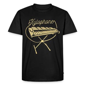 Cadeau de xylophone - T-shirt Premium bio Homme - noir - Devant - Nico (187cm)