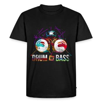 Cadeau Drum n Bass - T-shirt Premium bio Homme - noir - Devant - Nico (187cm)