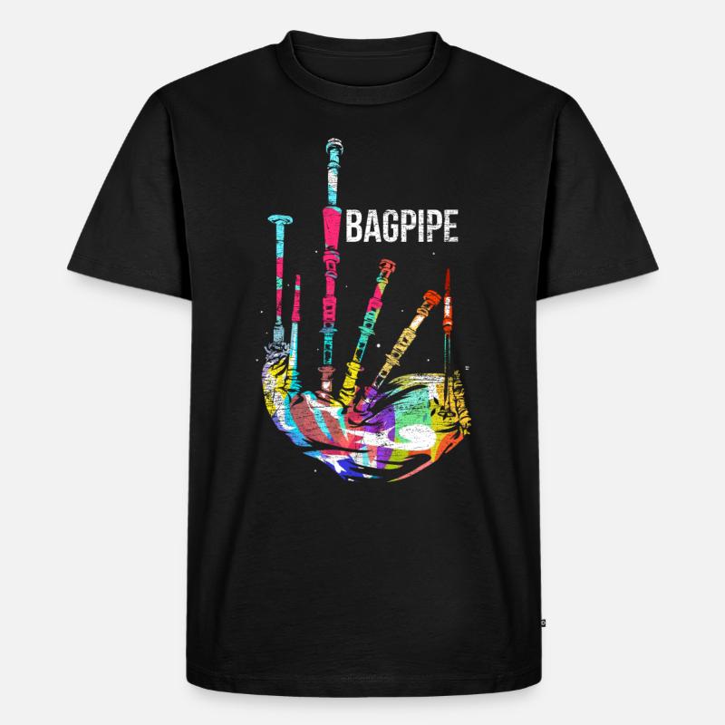 Dudelsack Geschenk - Männer Premium Bio T-Shirt - Schwarz