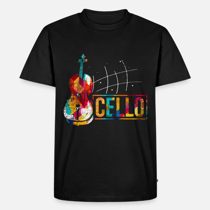 Cello Geschenk - Männer Premium Bio T-Shirt - Schwarz
