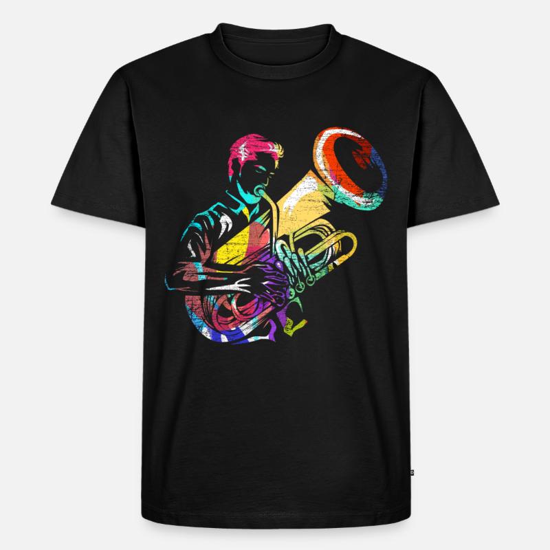 Tuba Geschenk - Männer Premium Bio T-Shirt - Schwarz