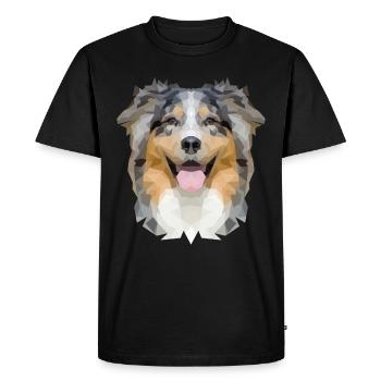 Polygone de berger australien - T-shirt Premium bio Homme - noir - Devant - Nico (187cm)