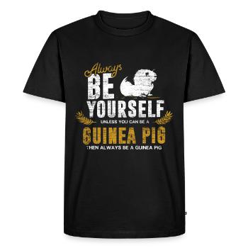 Cadeau cochon d'Inde - T-shirt Premium bio Homme - noir - Devant - Nico (187cm)