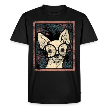 Cadeau Chihuahua - T-shirt Premium bio Homme - noir - Devant - Nico (187cm)