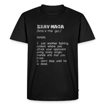 Cadeau krav maga - T-shirt Premium bio Homme - noir - Devant - Nico (187cm)