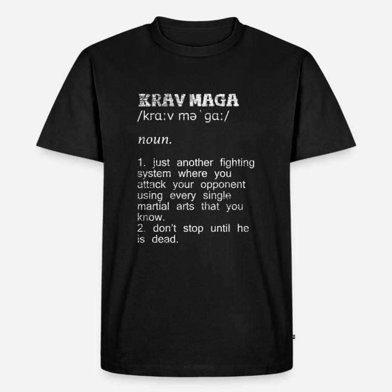 Krav Maga Geschenk - Männer Premium Bio T-Shirt - Schwarz