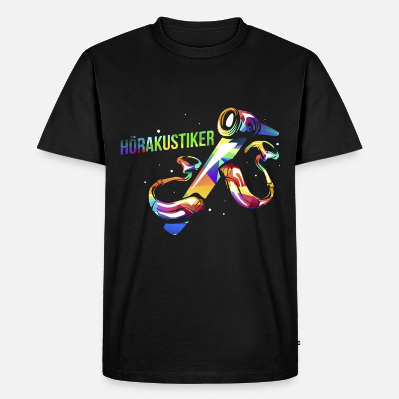 Hörakustiker Doktor Geschenk - Männer Premium Bio T-Shirt - Schwarz