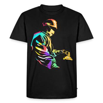 Anestesi anestesi gåva - Ekologisk premium-T-shirt herr - svart - Fram - Nico (187cm)