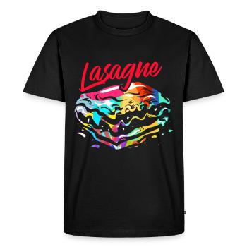 Lasagna gift - Men's Premium Organic T-Shirt - black - Front - Nico (187cm)