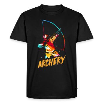 Archery gift - Men's Premium Organic T-Shirt - black - Front - Nico (187cm)