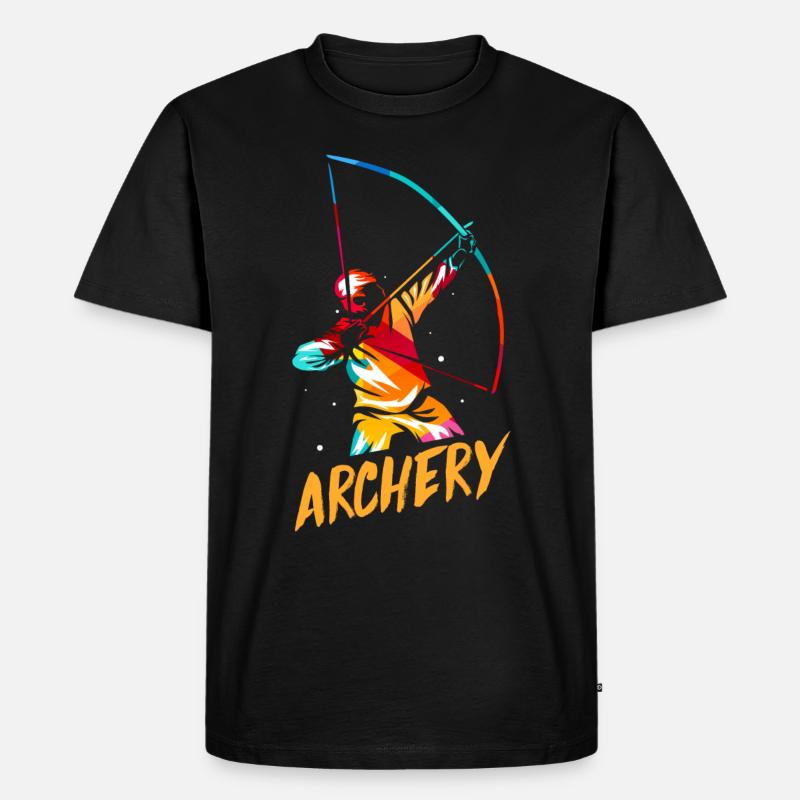 Bogenschießen Geschenk - Männer Premium Bio T-Shirt - Schwarz