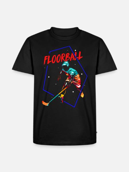 Floorball gave - Herre Premium økologisk T-shirt - sort