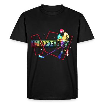 Cadeau Floorball - T-shirt Premium bio Homme - noir - Devant - Nico (187cm)