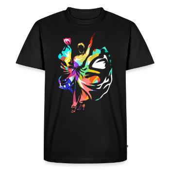 Flamenco - T-shirt Premium bio Homme - noir - Devant - Nico (187cm)