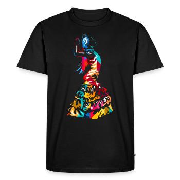 Flamenco - T-shirt Premium bio Homme - noir - Devant - Nico (187cm)