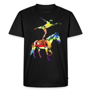 Vaulting - Men's Premium Organic T-Shirt - black - Front - Nico (187cm)