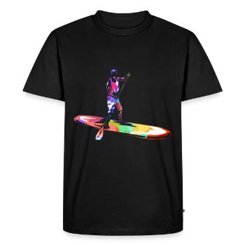paddle boarding - Men's Premium Organic T-Shirt - black - Front - Nico (187cm)