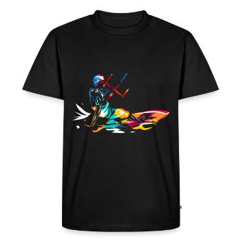 kitesurfing - T-shirt Premium bio Homme - noir - Devant - Nico (187cm)
