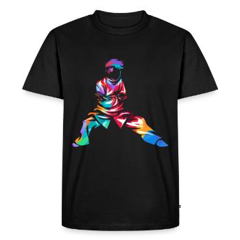 Tai chi - Men's Premium Organic T-Shirt - black - Front - Nico (187cm)