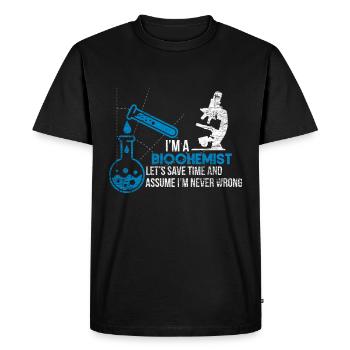 Biochimie Biochimie - T-shirt Premium bio Homme - noir - Devant - Nico (187cm)