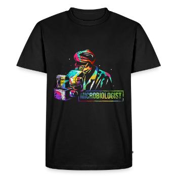 Microbiologist gift - Men's Premium Organic T-Shirt - black - Front - Nico (187cm)