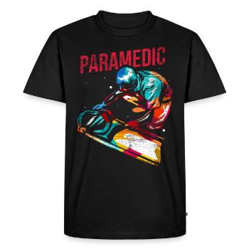 Paramedic Gift - Men's Premium Organic T-Shirt - black - Front - Nico (187cm)