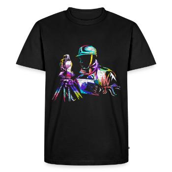 Vermessungstechniker - Männer Premium Bio T-Shirt - Schwarz - Vorne - Nico (187cm)