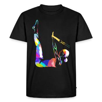 Pilates - Men's Premium Organic T-Shirt - black - Front - Nico (187cm)