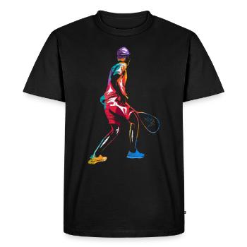 Squash - T-shirt Premium bio Homme - noir - Devant - Nico (187cm)