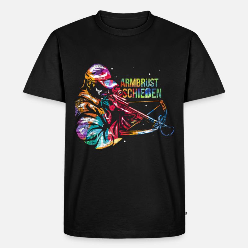 Armbrust Schiessen Geschenk - Männer Premium Bio T-Shirt - Schwarz