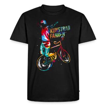 Cadeau velo d'art - T-shirt Premium bio Homme - noir - Devant - Nico (187cm)