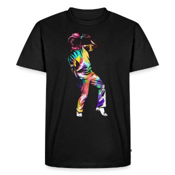 Danse en ligne - T-shirt Premium bio Homme - noir - Devant - Nico (187cm)