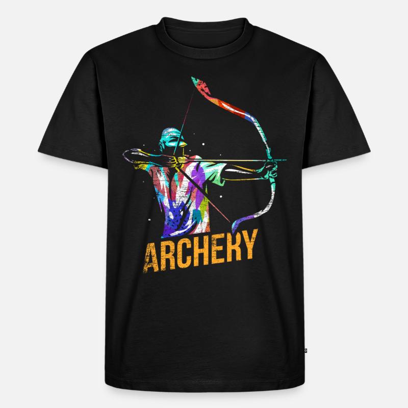 Bogenschießen Geschenk - Männer Premium Bio T-Shirt - Schwarz