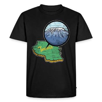Kilimanjaro mountain gift - Men's Premium Organic T-Shirt - black - Front - Nico (187cm)