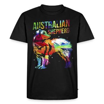 Australie Shepherd cadeau - T-shirt Premium bio Homme - noir - Devant - Nico (187cm)