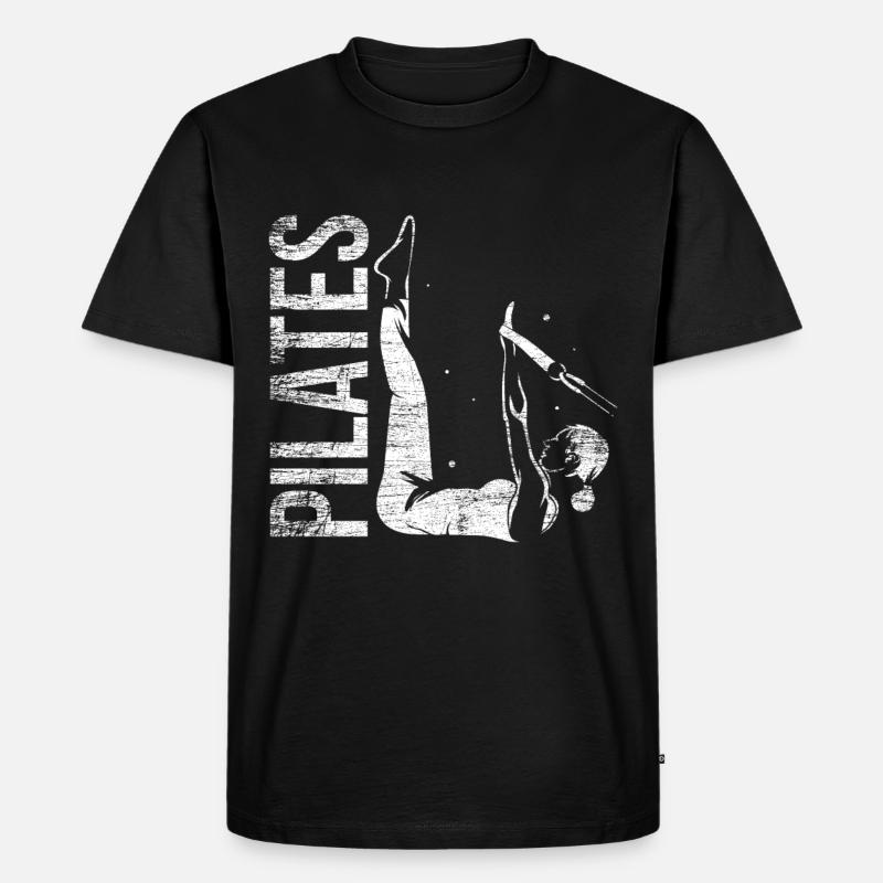 Pilates Geschenk - Männer Premium Bio T-Shirt - Schwarz