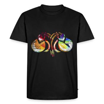 Kastagnetten Musique d’Espagnol Cadeau - T-shirt Premium bio Homme - noir - Devant - Nico (187cm)