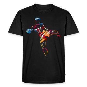 Cadeau de Muay Thai Fighter - T-shirt Premium bio Homme - noir - Devant - Nico (187cm)