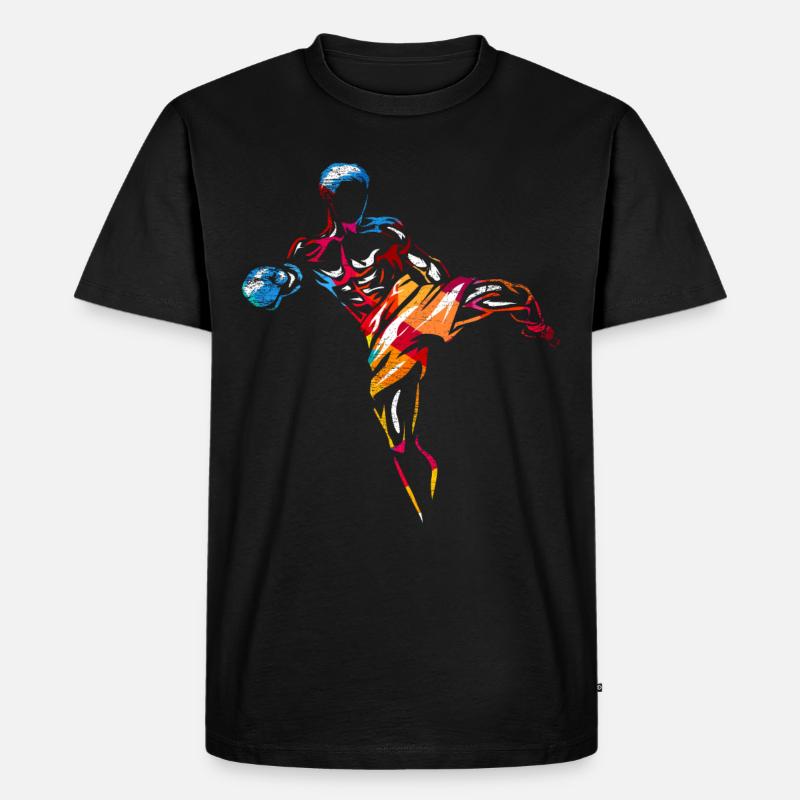 Muay Thai Fighter Geschenk - Männer Premium Bio T-Shirt - Schwarz